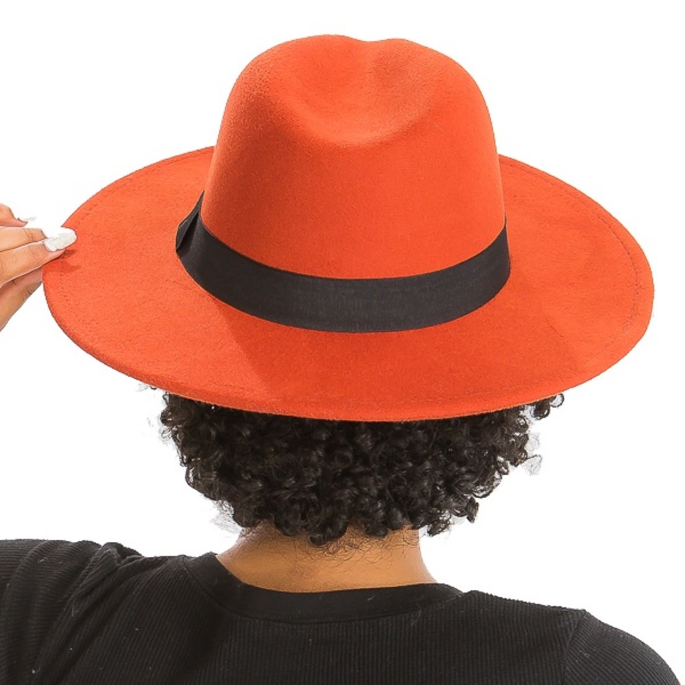 RUST COPPER Felt Panama Fedora - Picture 3 of 8